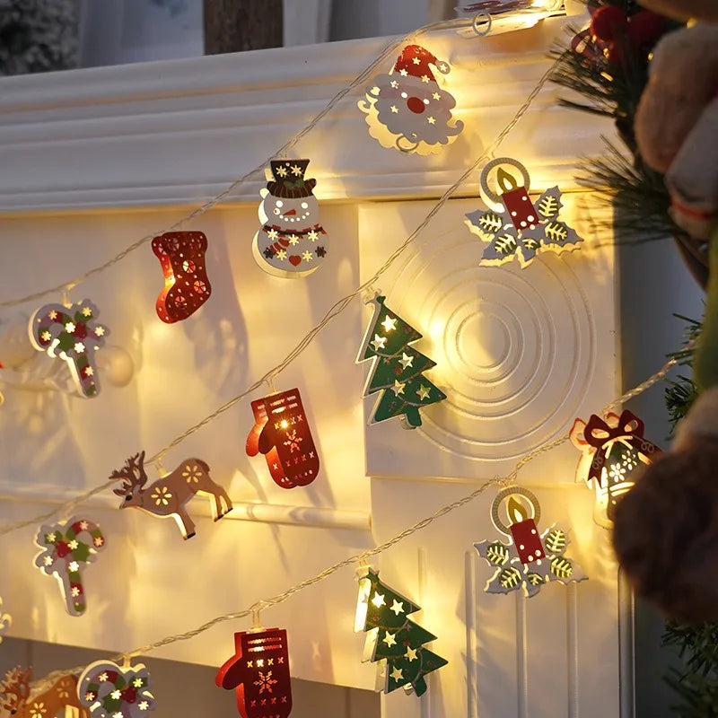 Christmas Deer Snowflake LED String Lights