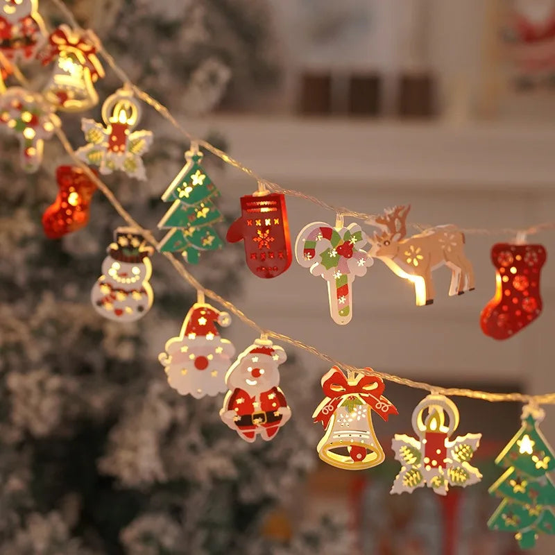 Christmas Deer Snowflake LED String Lights