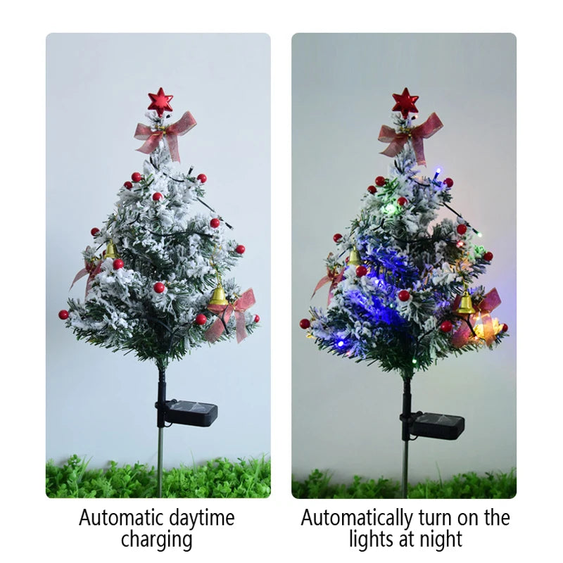 Solar-Powered Snowflake LED Lights
