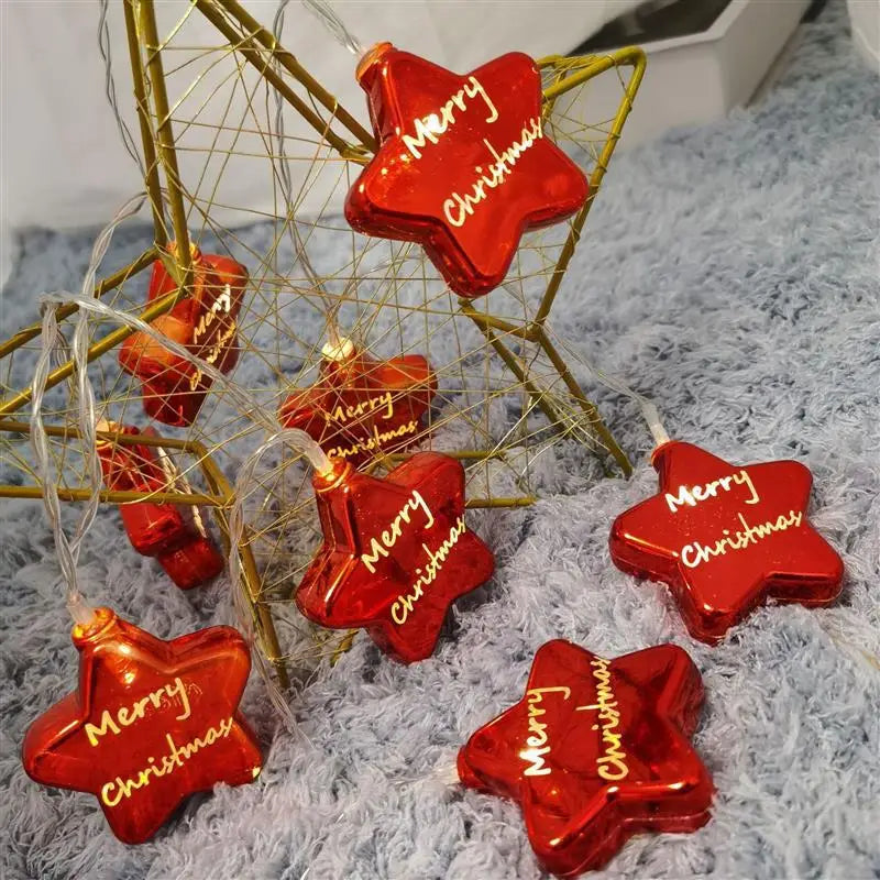 Star Snowflake LED String Lights