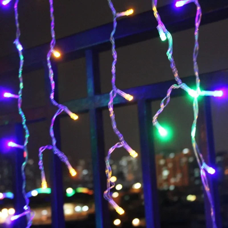 LED Curtain Icicle String Lights