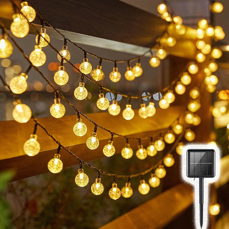 Solar Bubble Ball String Lights