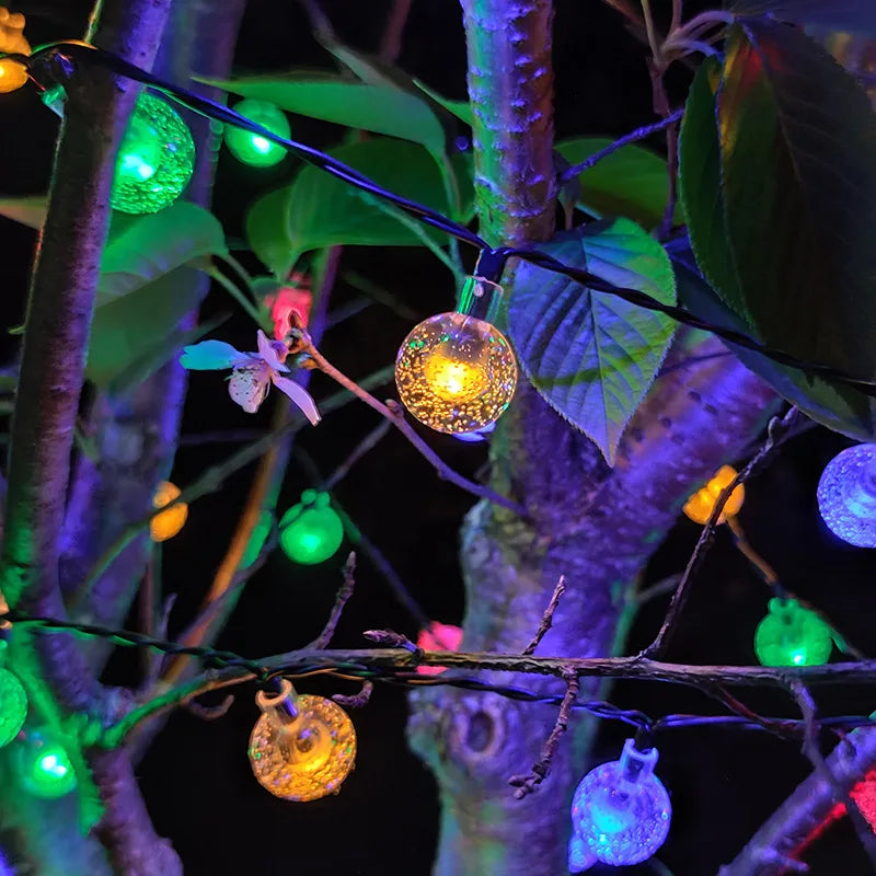 Solar Bubble Ball String Lights
