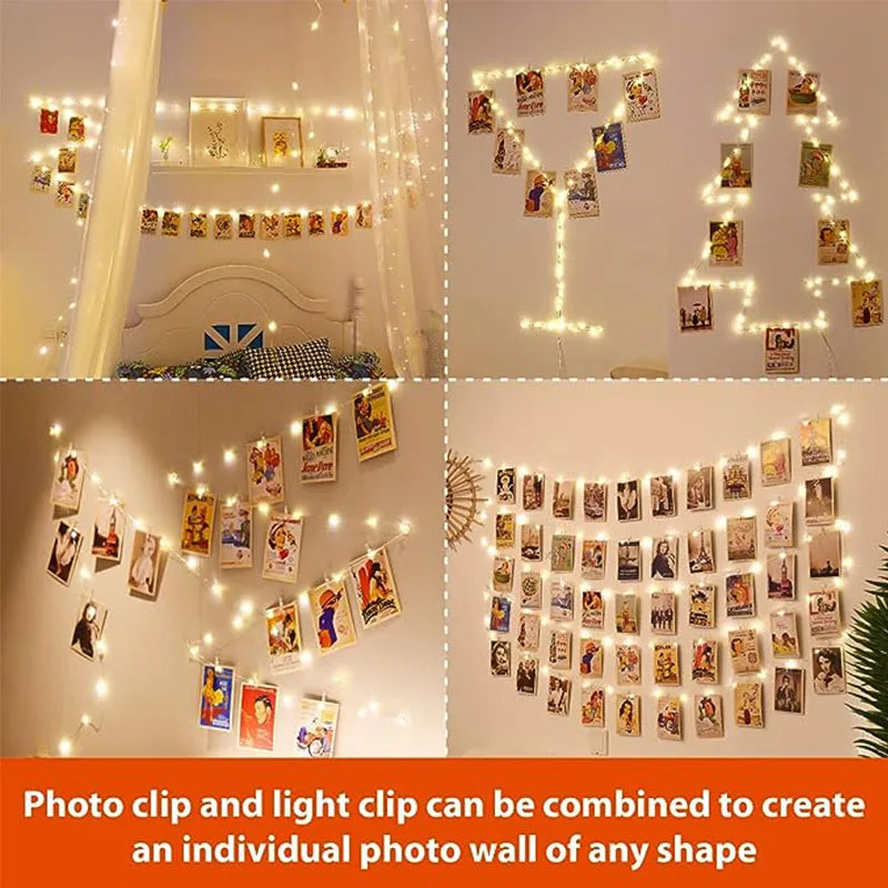 LED Photo Clip String Lights