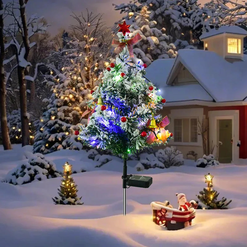 Solar-Powered Snowflake LED Lights