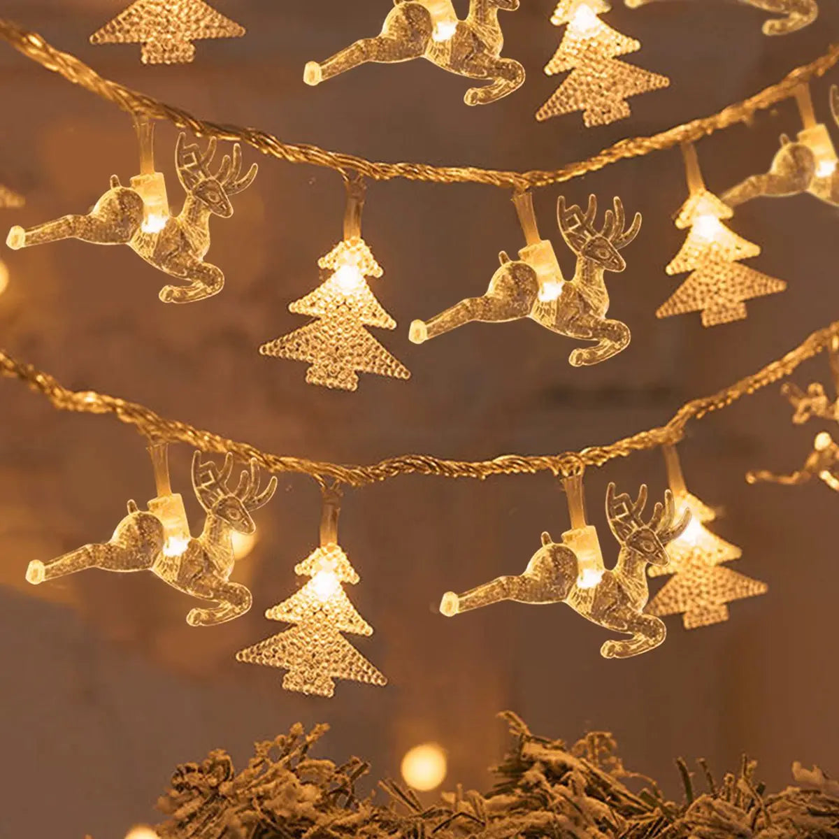 Christmas Tree Snowflake Lights