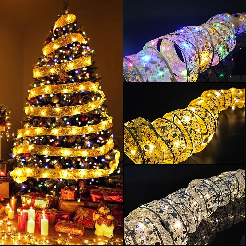 LED Christmas Fairy Ribbon Lights