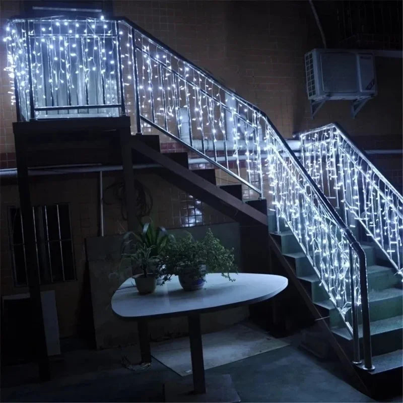 LED Curtain Icicle String Lights