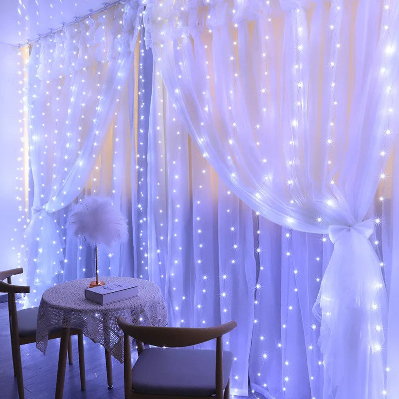 6x3M LED Curtain Garland Fairy Lights