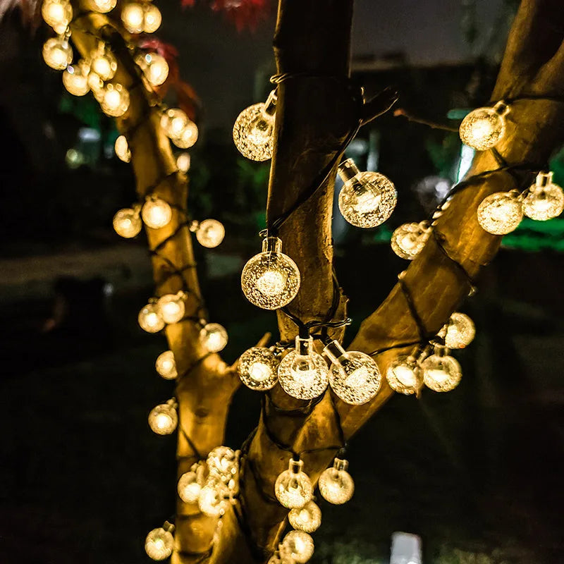 Solar Bubble Ball String Lights