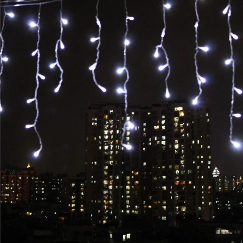 LED Curtain Icicle String Lights