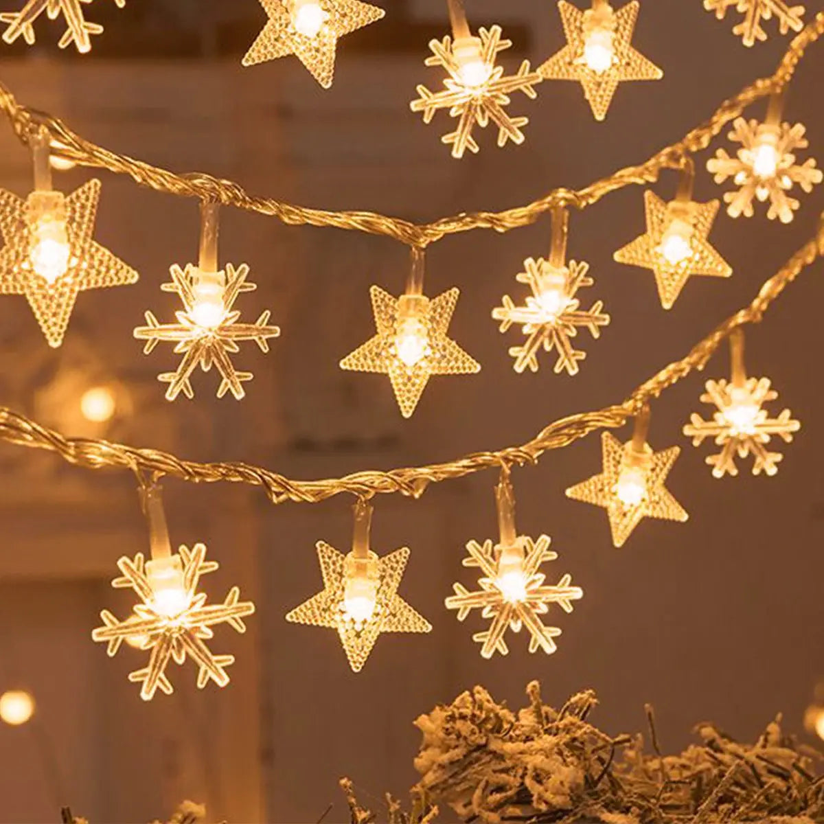 Christmas Tree Snowflake Lights