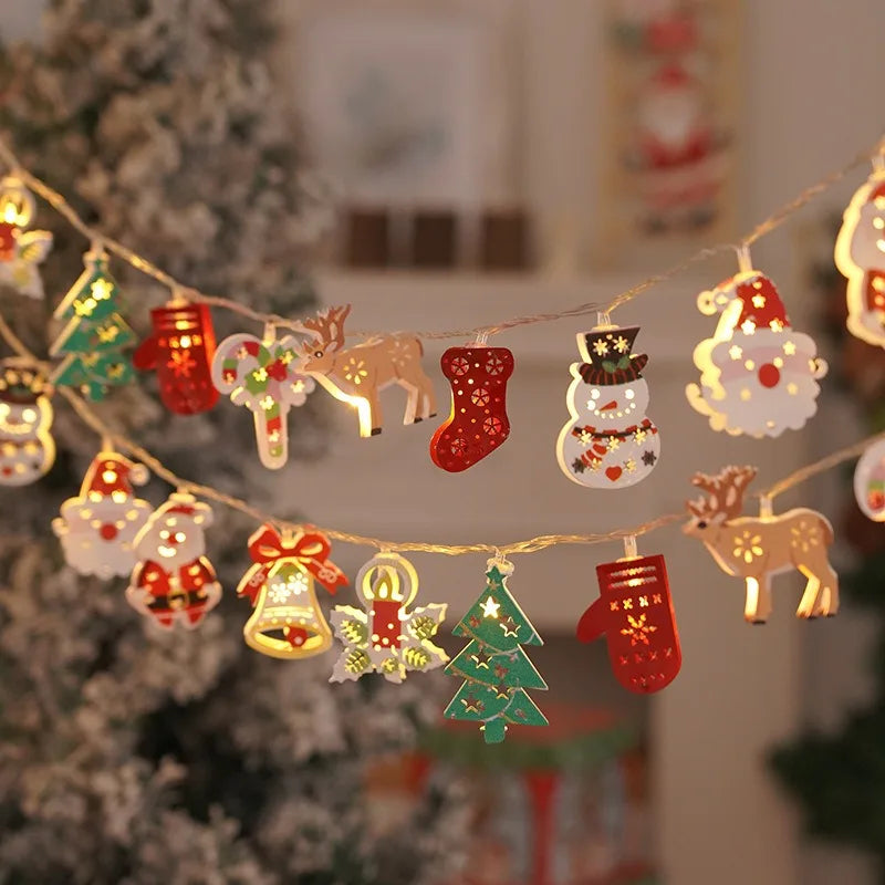 Christmas Deer Snowflake LED String Lights