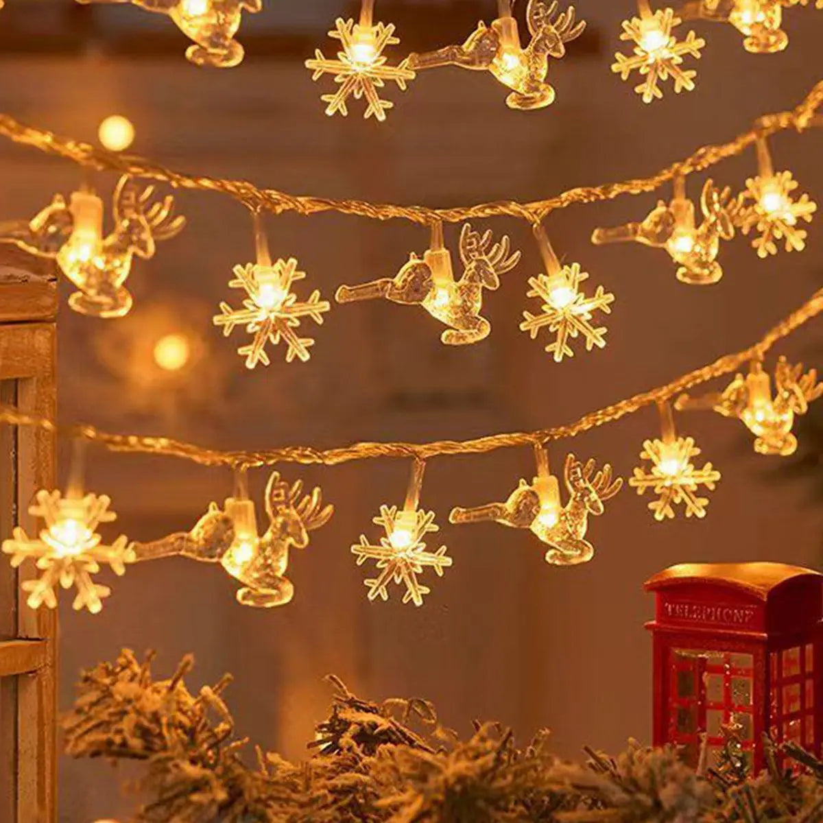 Christmas Tree Snowflake Lights