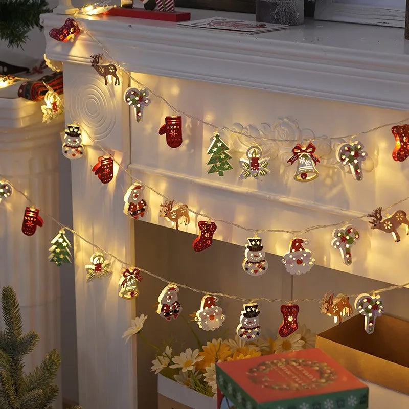 Christmas Deer Snowflake LED String Lights