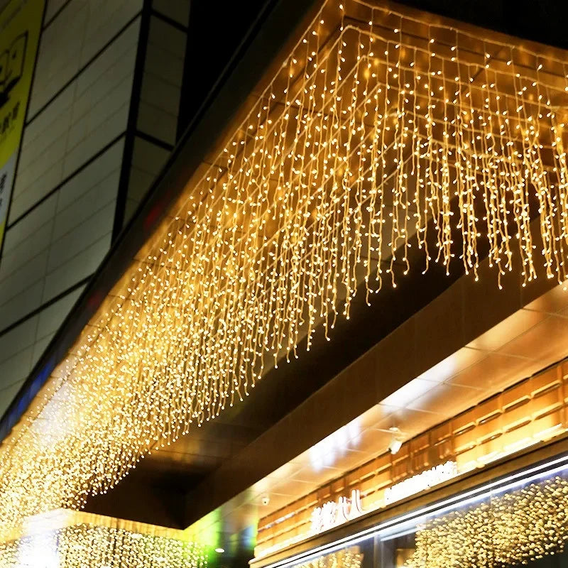 LED Curtain Icicle String Lights
