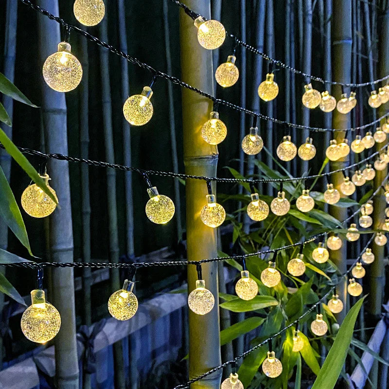 Solar Bubble Ball String Lights