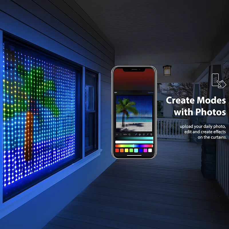 LED Curtain Photo Display Lights