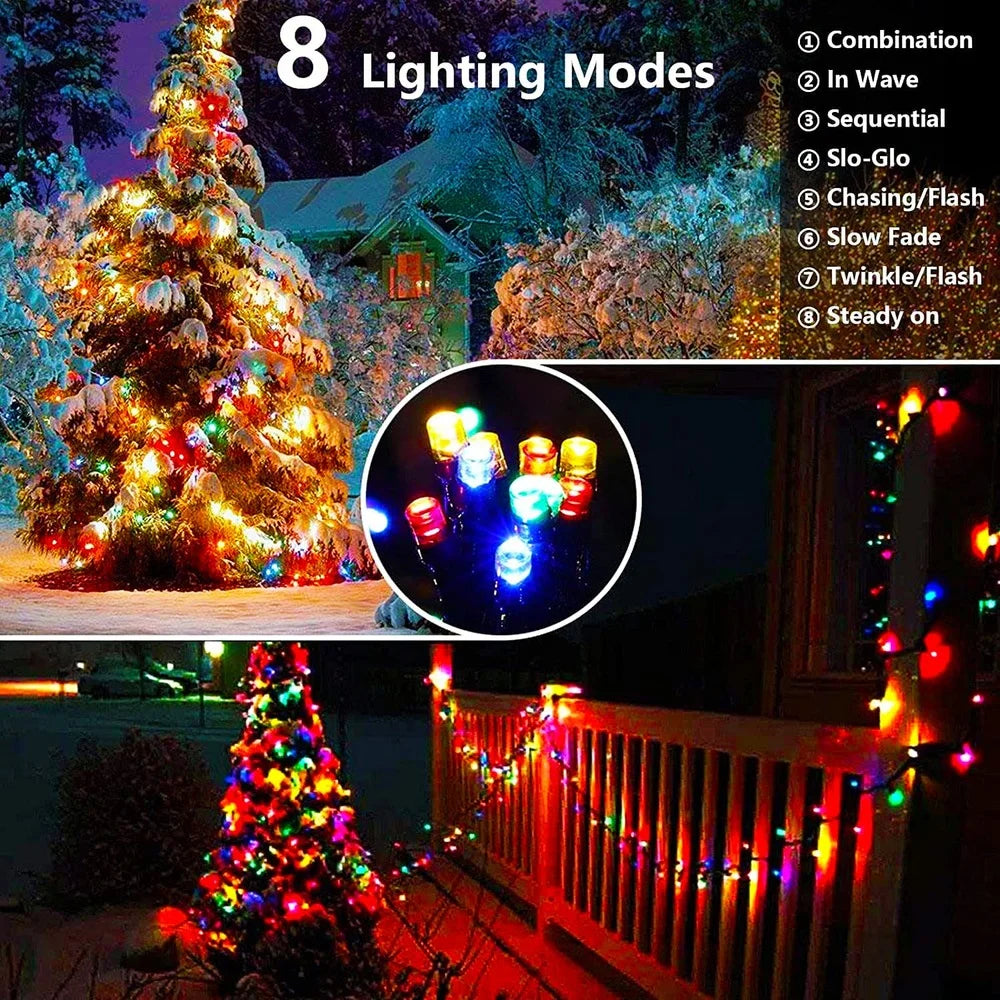 Solar Powered Waterproof LED String Lights