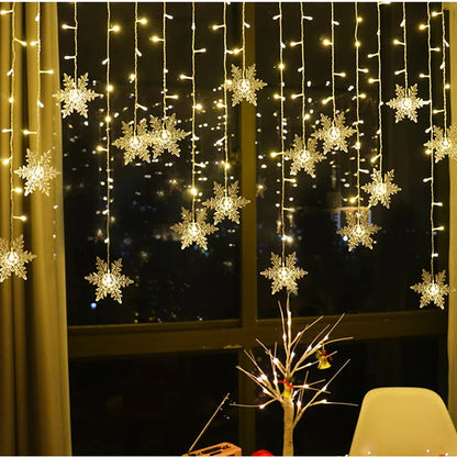 3.2M LED Snowflake Curtain Lights