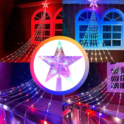 Pentagram Solar Waterproof String Lights