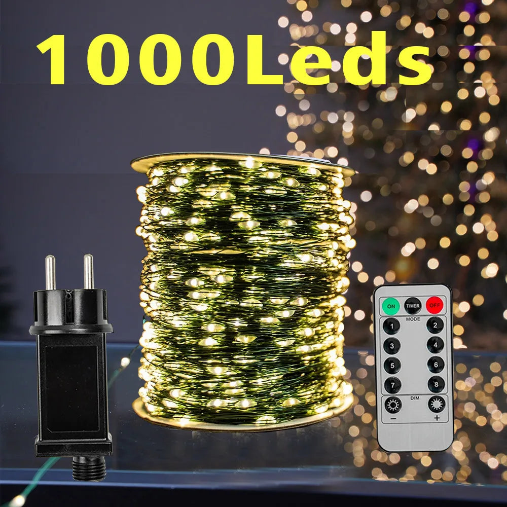 1600LED Green Wire Fairy Lights