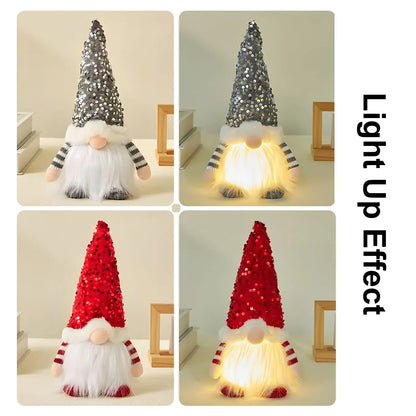 Knitted Gnome Elf Doll with LED Night Light