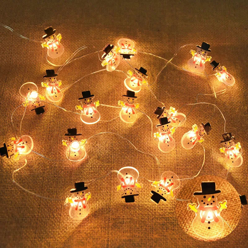 2M 20LED Santa Claus Snowflake String Lights