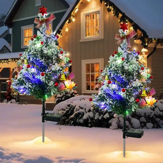 Solar-Powered Snowflake LED Lights