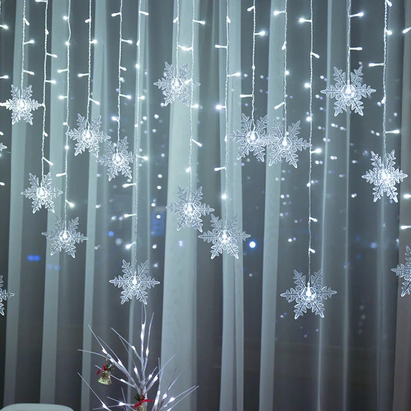 3.2M LED Snowflake Curtain Lights