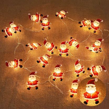 2M 20LED Santa Claus Snowflake String Lights