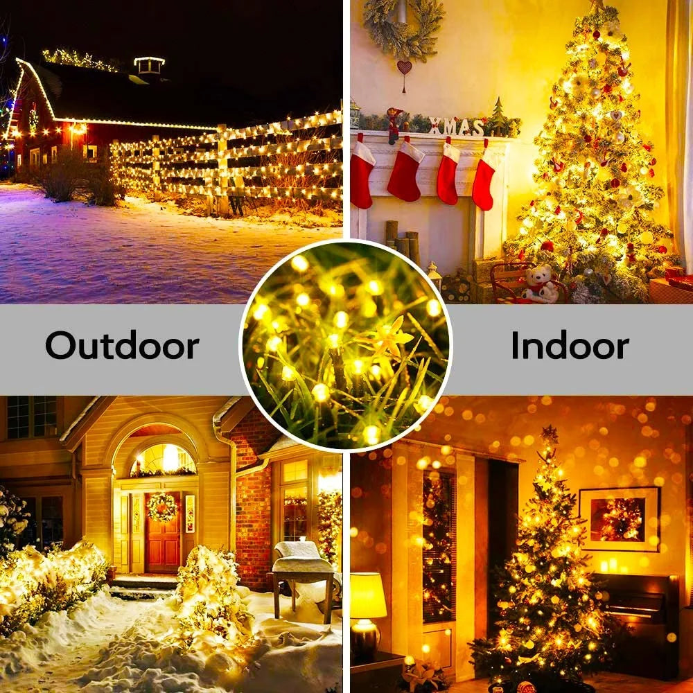 Solar Powered Waterproof LED String Lights